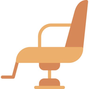 sandalye düz simgesi, vektör, illüstrasyon