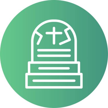 Bir mezar taşı simgesinin vektör illüstrasyonu