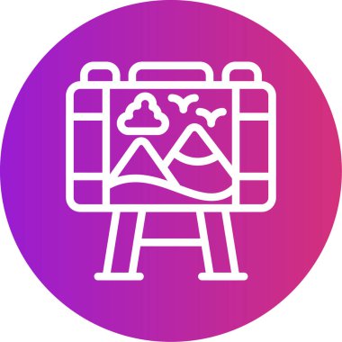 Sırt çantası. Web simgesi basit illüstrasyon