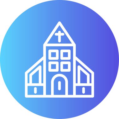 Kiliseye. Web simgesi basit illüstrasyon