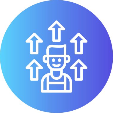 Sakal simgesi olan bir adamın vektör çizimi