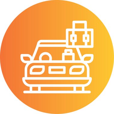 Araba simgesinin vektör illüstrasyonu