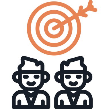 hedef simgesi. vektör illüstrasyonu