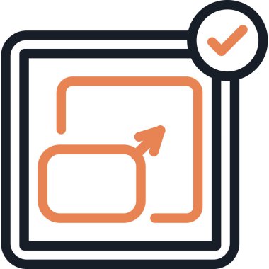 ok simgesinin vektör illüstrasyonu