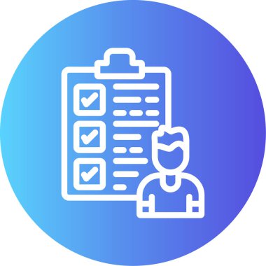 Kontrol listesi. Web simgesi basit illüstrasyon