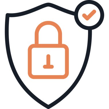 Kilit. Web simgesi basit illüstrasyon