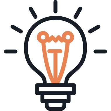 Ampul. Web simgesi vektör illüstrasyonu