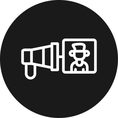 Megafon ikonu vektör illüstrasyonu