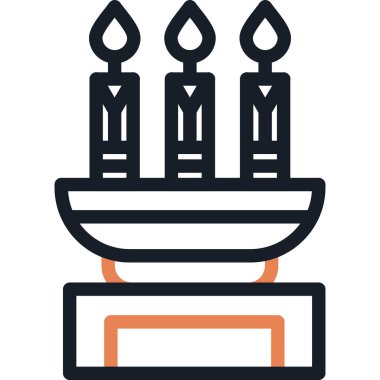 Kek. Web simgesi basit illüstrasyon