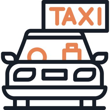 Taksiyle. Web simgesi basit illüstrasyon