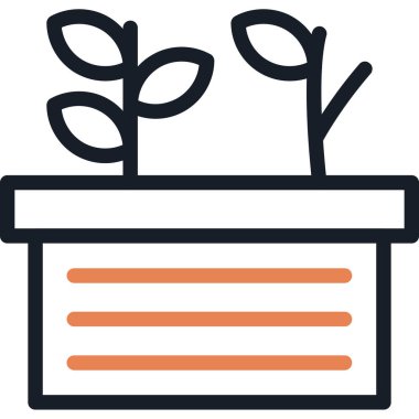 Bitki. Web simgesi basit illüstrasyon