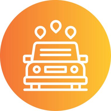 Harita. Web simgesi basit illüstrasyon