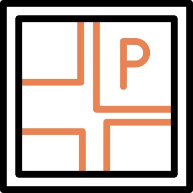 Tek bir simgenin vektör illüstrasyonu.