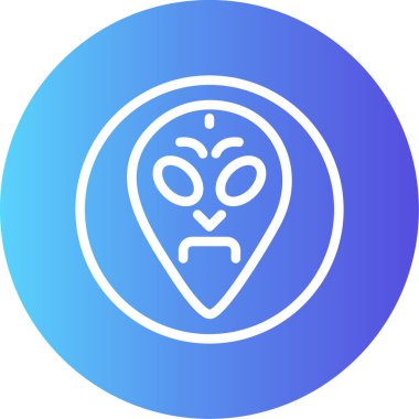 Benzersiz yabancı yüz vektör simgesi