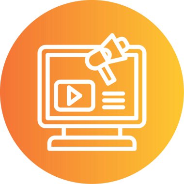 vektör Lcd düz simgesi