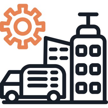 Fabrika simgesi vektör illüstrasyonu