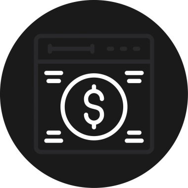 Dolar simgesi vektör illüstrasyonu