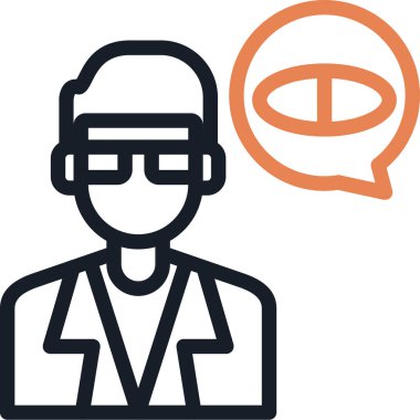 Doktor. Web simgesi basit illüstrasyon