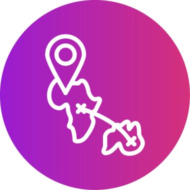 Bir harita simgesinin vektör illüstrasyonu