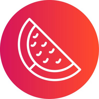 Karpuz simgesi, basit vektör çizimi