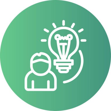 Benzersiz bir fikir satırı vektör simgesi