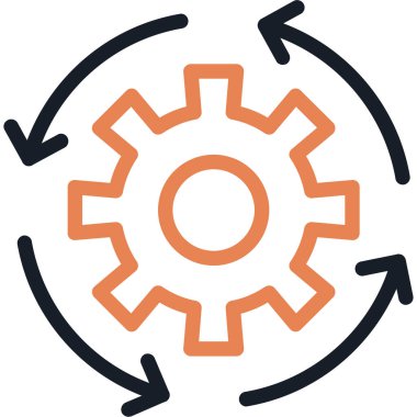 Dişliler. Web simgesi basit illüstrasyon