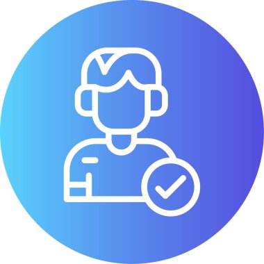 avatar erkek kullanıcı simgesi ana hat biçiminde