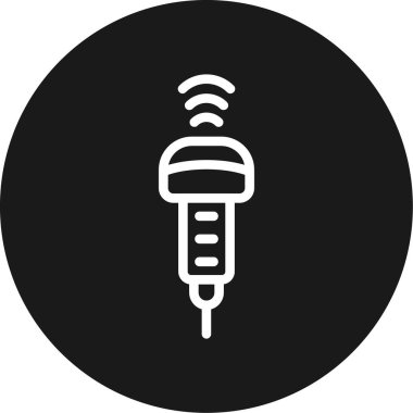 mikrofon simgesi, vektör illüstrasyonu