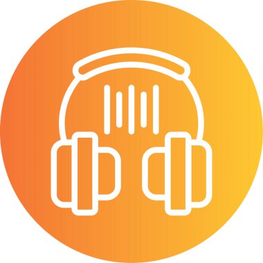 Kulaklık. Web simgesi basit illüstrasyon