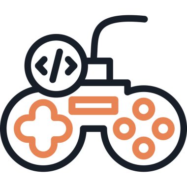 Video oyunu. Web simgesi basit illüstrasyon