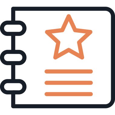 Bir belgeyle bir yıldızın vektör illüstrasyonu