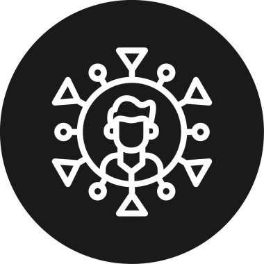 İnsan simgesinin vektör illüstrasyonu