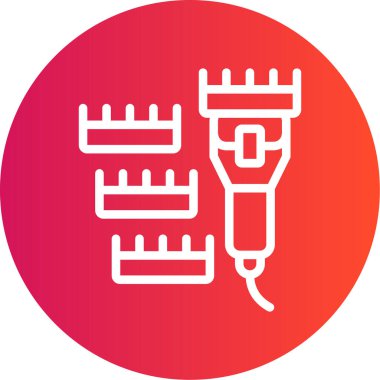 Beyaz arka planda izole edilmiş elektrik kablosu simgesi. Elektrik prizi. Kırmızı elektrik işareti. Renkli taslak konsepti. vektör