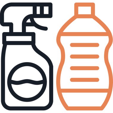 temizleme şişesi, illüstrasyon, beyaz arkaplan vektörü.