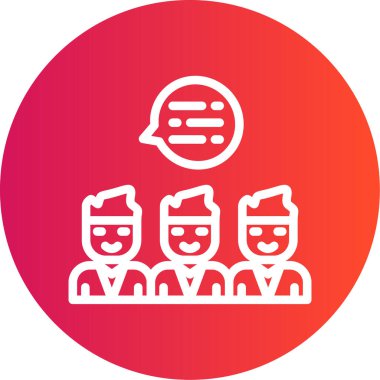 Bir grup insan simgesinin vektör çizimi