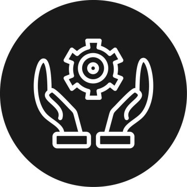 dişli simgesinin vektör illüstrasyonu