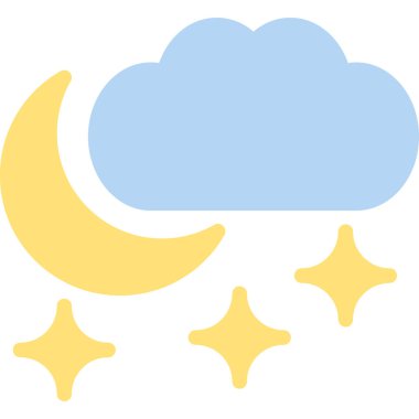 Ay ve yıldız vektör simgesi