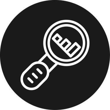 büyütme cam ikon vektör çizimi tasarımı