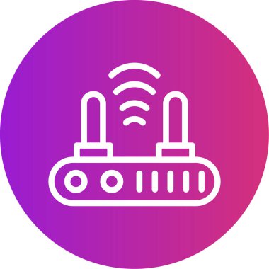 Kablosuz. Web simgesi basit illüstrasyon