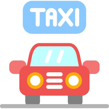 Taksiyle. Web simgesi basit illüstrasyon