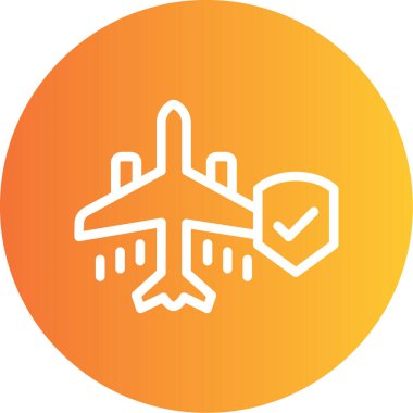 düzlem simgesinin vektör illüstrasyonu