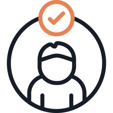 Adamım. Web simgesi basit illüstrasyon