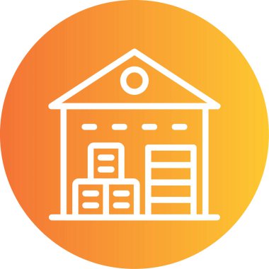 Bina. Web simgesi basit illüstrasyon