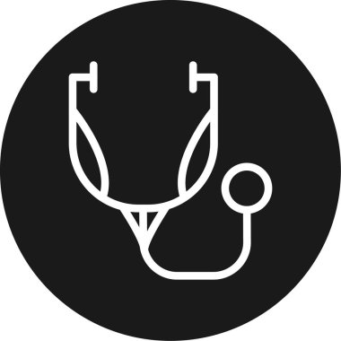 Steteskop. Web simgesi basit tasarım