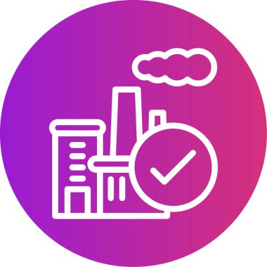 Fabrika simgesi vektör illüstrasyonu