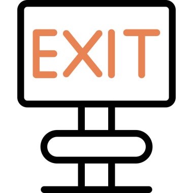 Çıkış işareti simgesi. özet çizimi