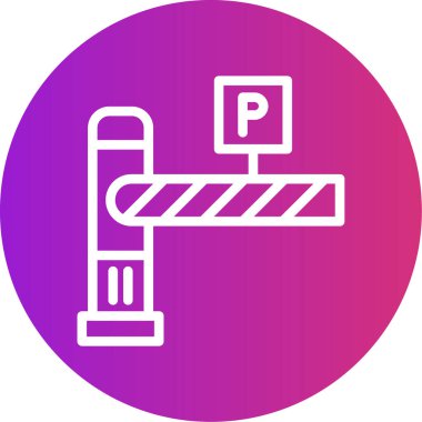 Bariyer. Web simgesi basit illüstrasyon