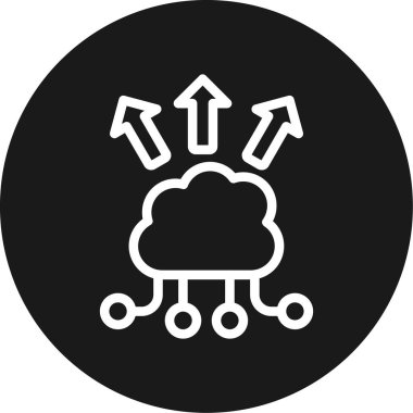 Bulut simgesinin vektör illüstrasyonu