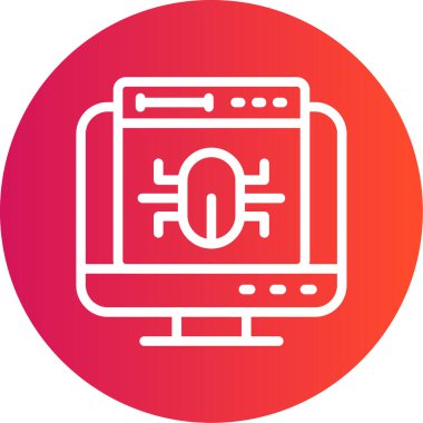 Modern bilgisayar simgesinin vektör illüstrasyonu