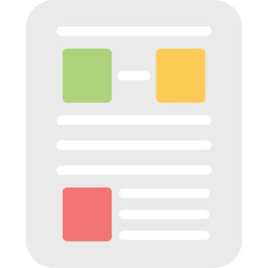 belge düz vektör simgesi